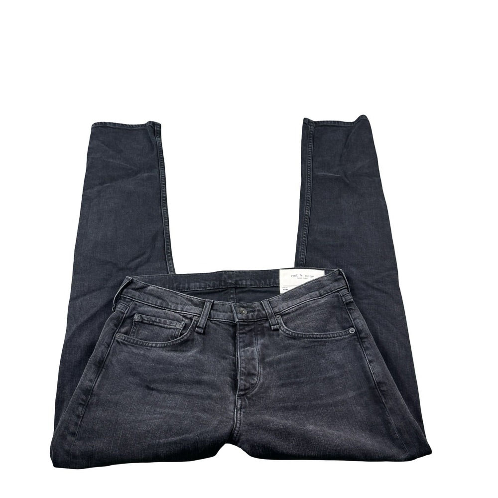 Rag & Bone Black Button Fly Fit 2 Slim Mens Jeans 30X31 MED20P1223CR00